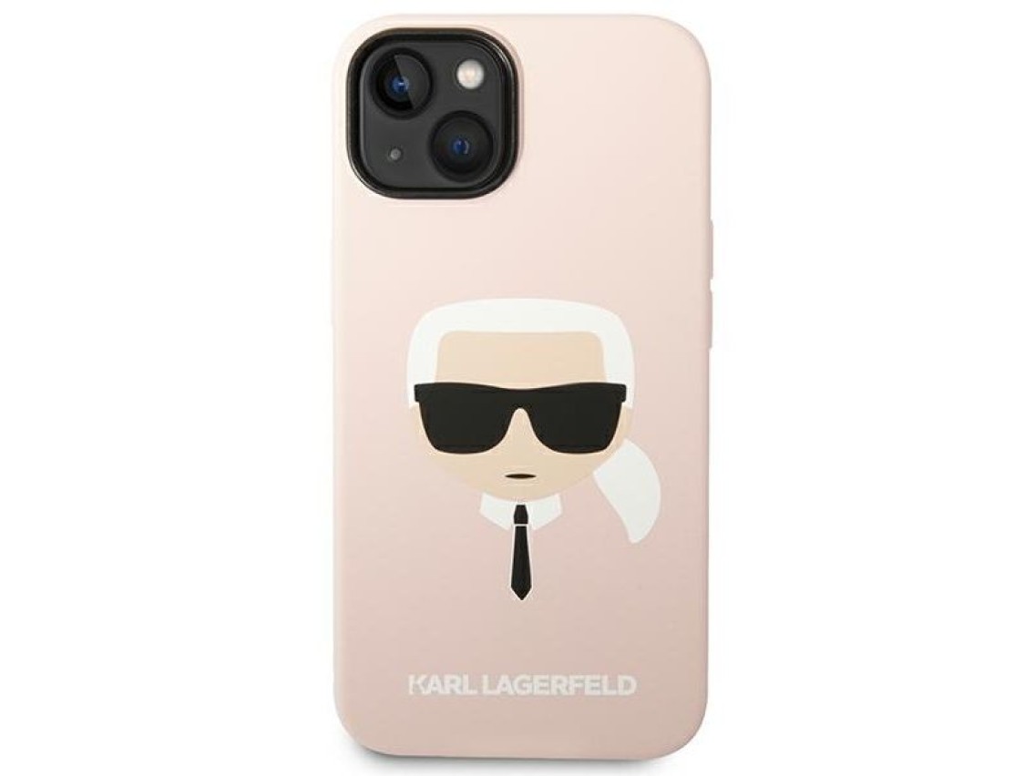 Karl Lagerfeld Silicone Karl's Head MagSafe Case for iPhone 14 Plus - Light Pink