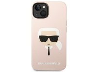 Karl Lagerfeld Silicone Karl's Head MagSafe Case for iPhone 14 Plus - Light Pink