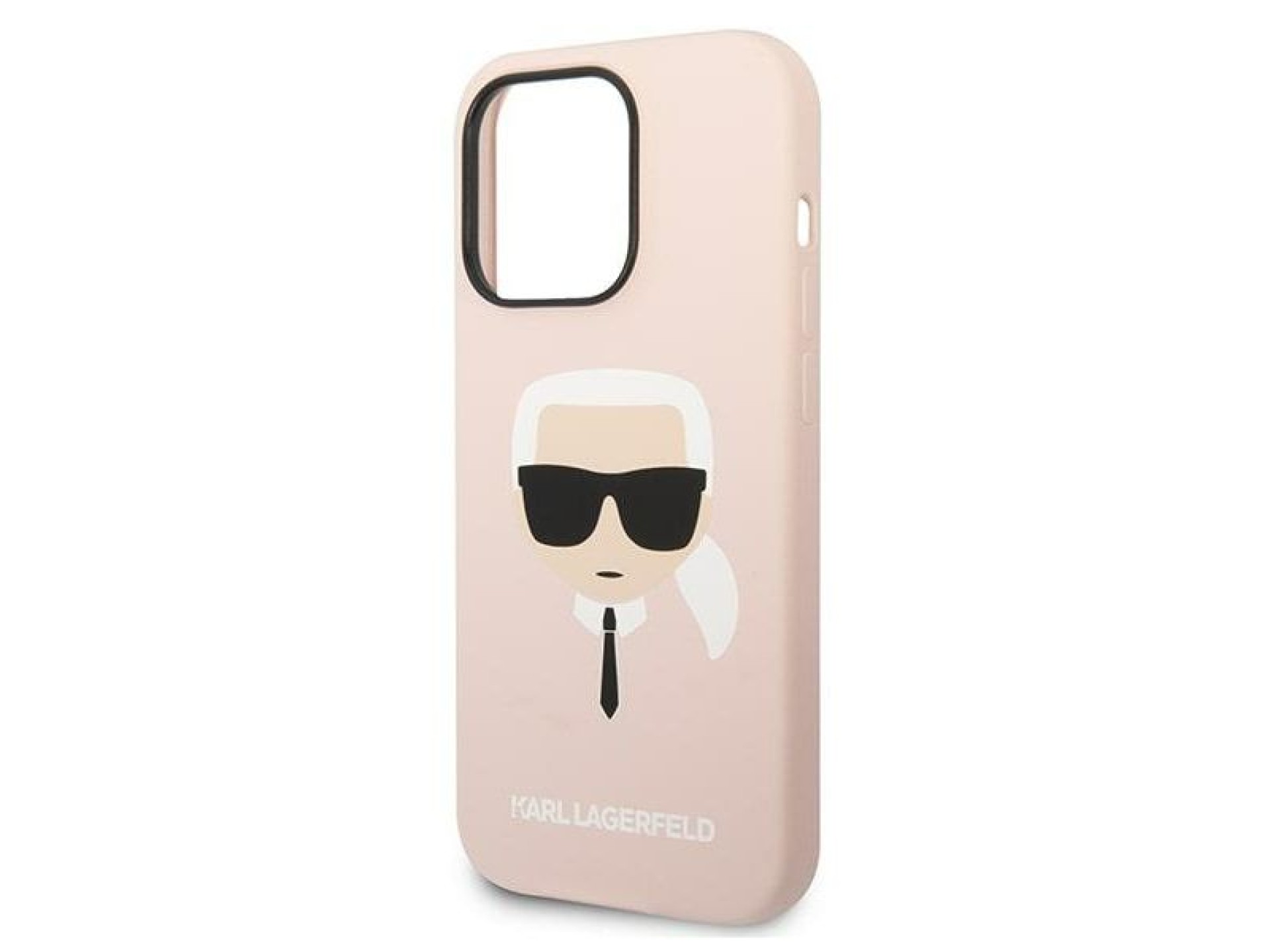 Funda rígida Karl Lagerfeld KLHMP14LSLKHLP para iPhone 14 Pro de 6,1 pulgadas, color rosa claro/sili