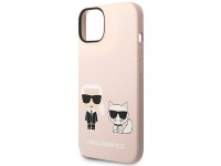 Karl Lagerfeld KLHMP14SSSKCI iPhone 14 6.1 "capa rígida rosa claro / silicone rosa claro Karl & Chou Karl Lagerfeld KLHMP14SSSKCI iPhone 14 6.1 "capa rígida rosa claro / silicone rosa claro Karl & Chou