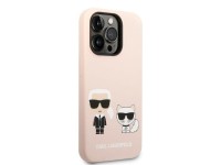 Karl Lagerfeld KLHMP14LSSKCI iPhone 14 Pro 6.1 "hardcase light pink / light pink Silicone Karl & Cho