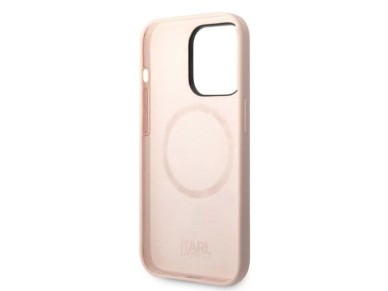 Karl Lagerfeld KLHMP14LSSKCI iPhone 14 Pro 6.1 "funda r�gida rosa claro / silicona rosa claro Karl &
