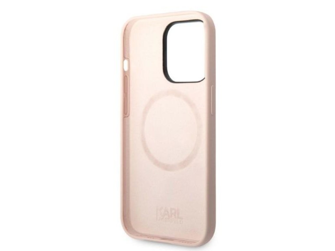 Karl Lagerfeld KLHMP14LSSKCI iPhone 14 Pro 6.1 "hardcase light pink / light pink Silicone Karl & Cho