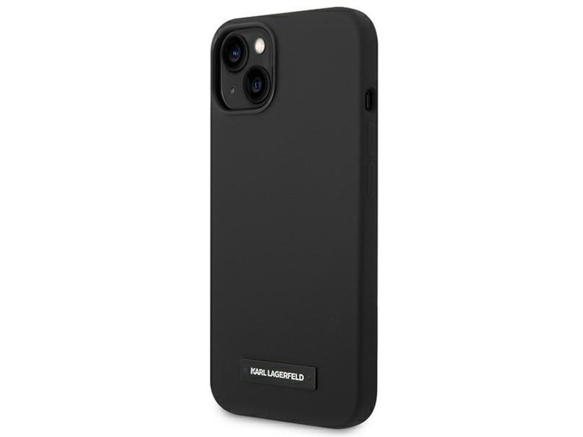 Capa rígida preta com placa de silicone preta Karl Lagerfeld KLHMP14MSLMP1K para iPhone 14 Plus de 6