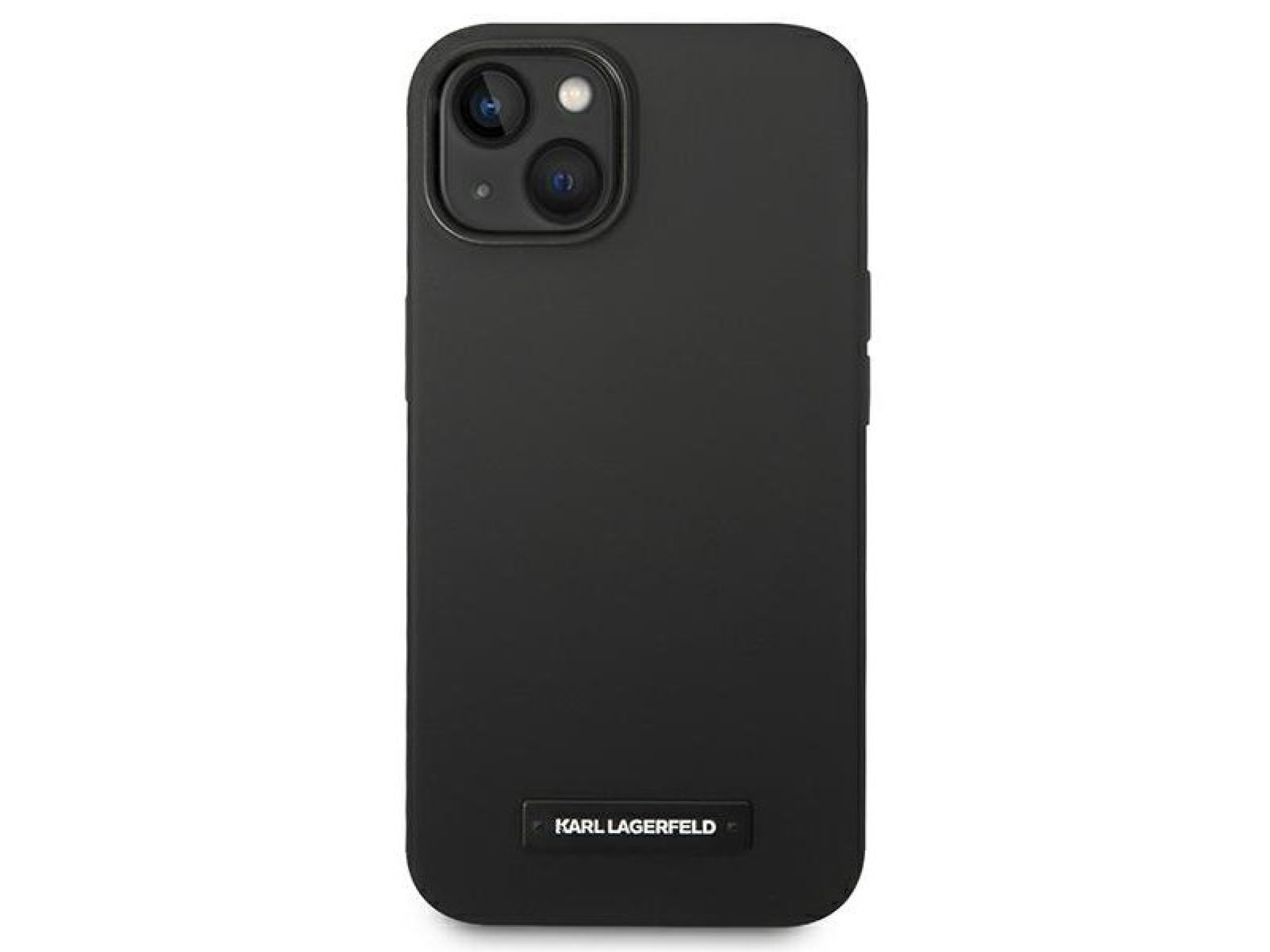 Capa rígida preta com placa de silicone preta Karl Lagerfeld KLHMP14MSLMP1K para iPhone 14 Plus de 6