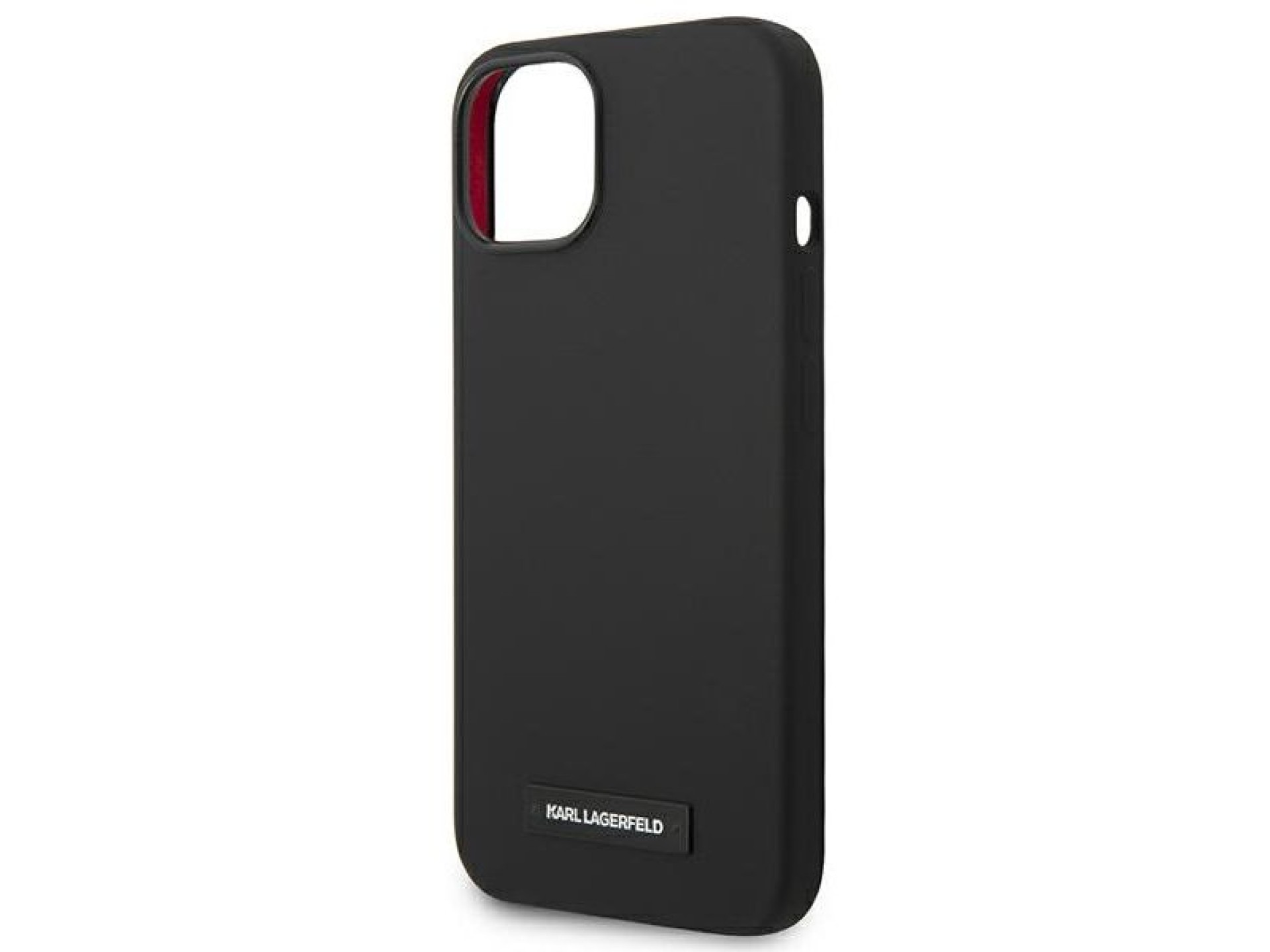 Capa rígida preta com placa de silicone preta Karl Lagerfeld KLHMP14MSLMP1K para iPhone 14 Plus de 6
