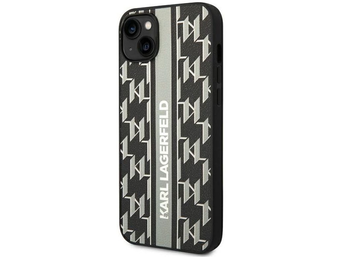 Karl Lagerfeld KLHCP14MPGKLSKG iPhone 14 Plus 6.7 "hardcase gray / gray Monogram Stripe