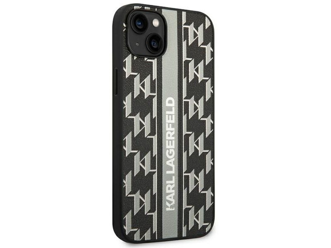 Karl Lagerfeld KLHCP14MPGKLSKG iPhone 14 Plus 6.7 "hardcase gray / gray Monogram Stripe