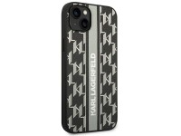 Karl Lagerfeld KLHCP14MPGKLSKG iPhone 14 Plus 6.7 "hardcase gray / gray Monogram Stripe Karl Lagerfeld KLHCP14MPGKLSKG iPhone 14 Plus 6.7 "hardcase gray / gray Monogram Stripe