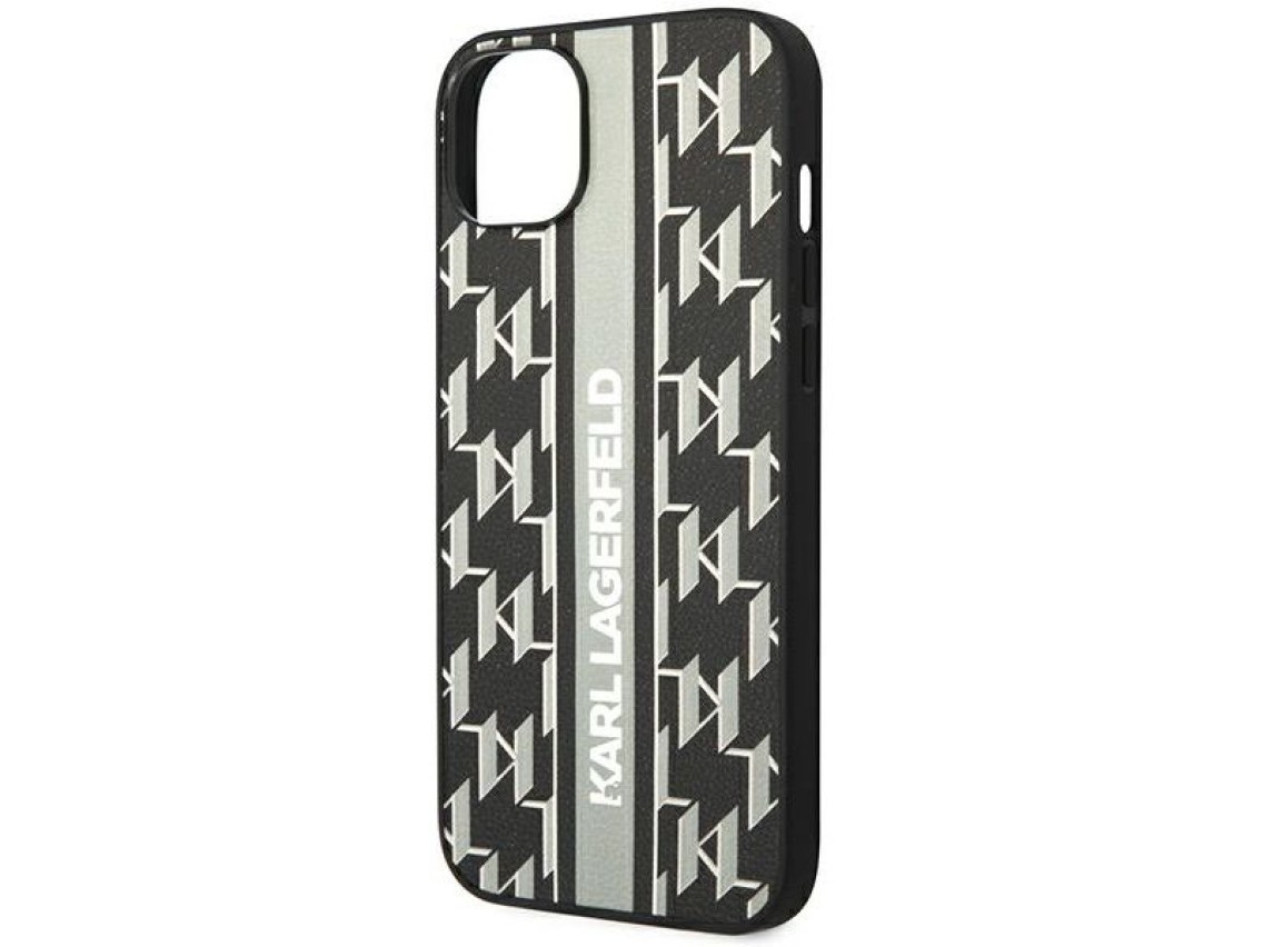 Karl Lagerfeld KLHCP14MPGKLSKG iPhone 14 Plus 6.7 "hardcase gray / gray Monogram Stripe