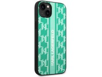 Karl Lagerfeld KLHCP14MPGKLSKN iPhone 14 Plus 6.7 "capa rígida verde / listra monograma verde Karl Lagerfeld KLHCP14MPGKLSKN iPhone 14 Plus 6.7 "capa rígida verde / listra monograma verde