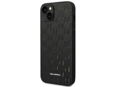 Karl Lagerfeld KLHCP14MSAKLHPK Capa rígida preta para iPhone 14 Plus de 6,7 polegadas com logotipo e Karl Lagerfeld KLHCP14MSAKLHPK Capa rígida preta para iPhone 14 Plus de 6,7 polegadas com logotipo e