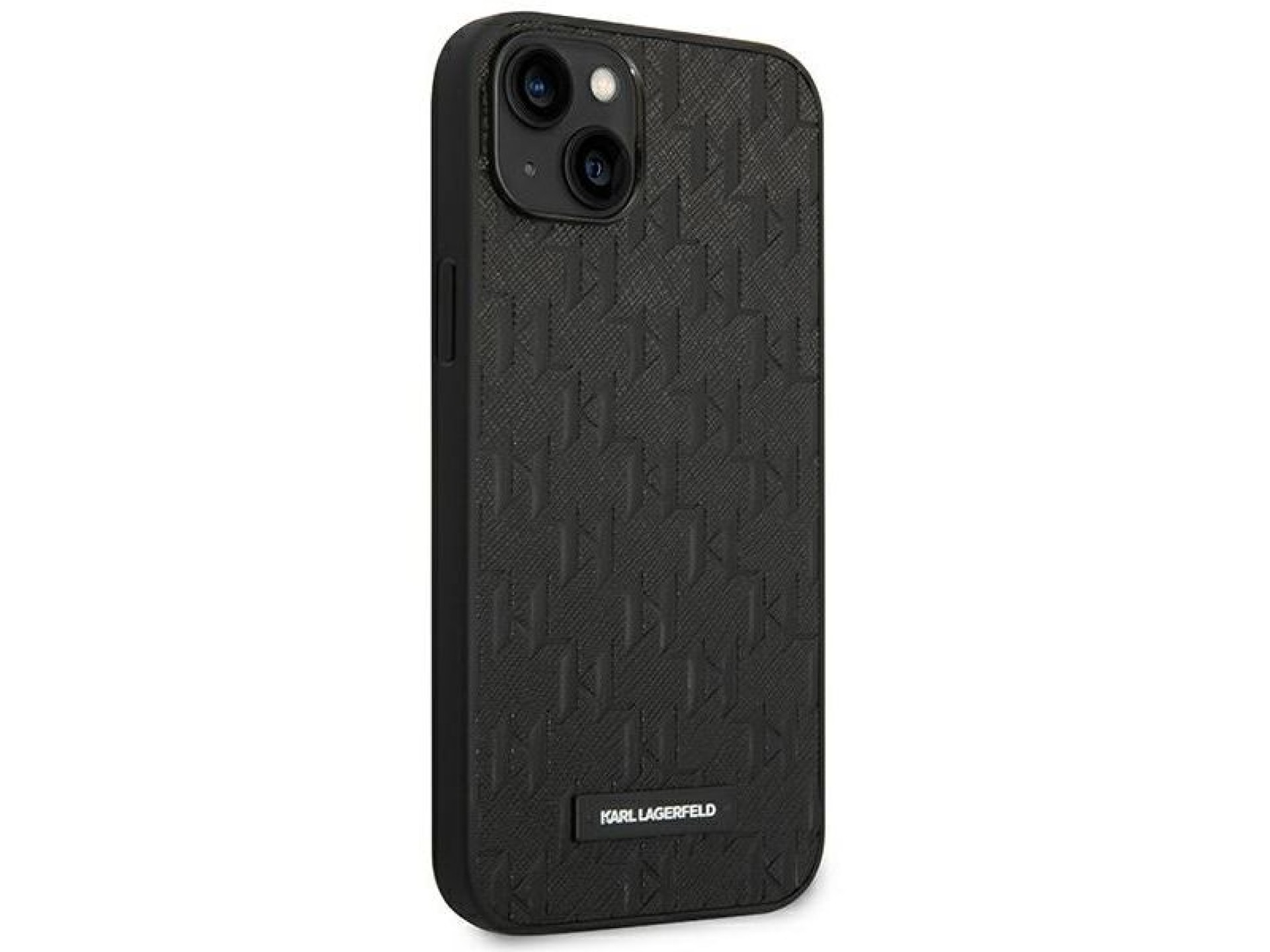 Karl Lagerfeld KLHCP14MSAKLHPK Capa rígida preta para iPhone 14 Plus de 6,7 polegadas com logotipo e