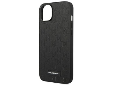 Karl Lagerfeld KLHCP14MSAKLHPK Capa rígida preta para iPhone 14 Plus de 6,7 polegadas com logotipo e Karl Lagerfeld KLHCP14MSAKLHPK Capa rígida preta para iPhone 14 Plus de 6,7 polegadas com logotipo e