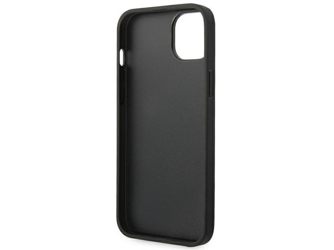 Karl Lagerfeld KLHCP14MSAKLHPK Capa rígida preta para iPhone 14 Plus de 6,7 polegadas com logotipo e