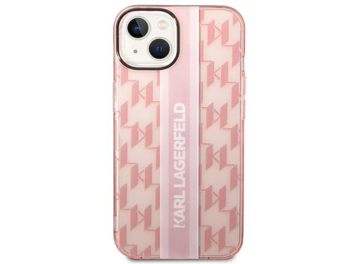Karl Lagerfeld KLHCP14MHKLSPCP iPhone 14 Plus 6.7 "hardcase pink / pink Mono Vertical Stripe