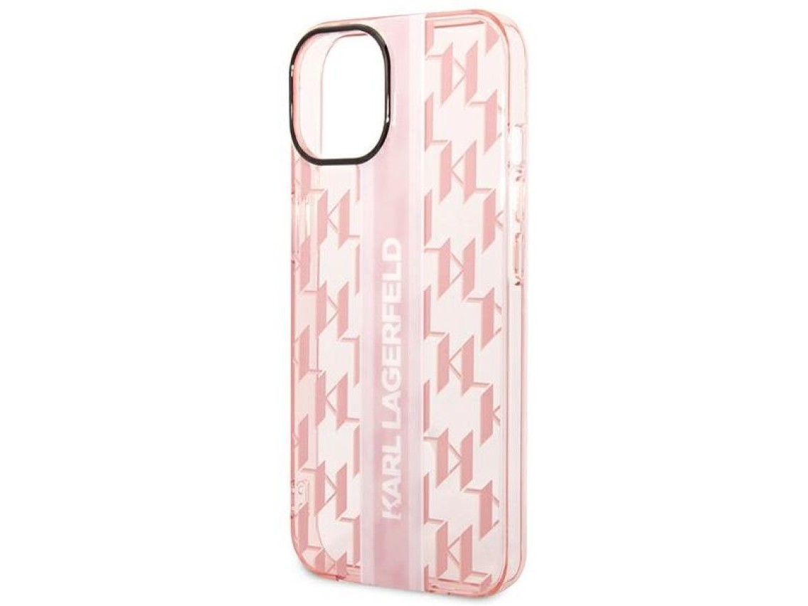 Karl Lagerfeld KLHCP14MHKLSPCP iPhone 14 Plus 6.7 "hardcase pink / pink Mono Vertical Stripe