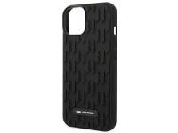 Funda con monograma 3D de Karl Lagerfeld para iPhone 14 Plus - Negra