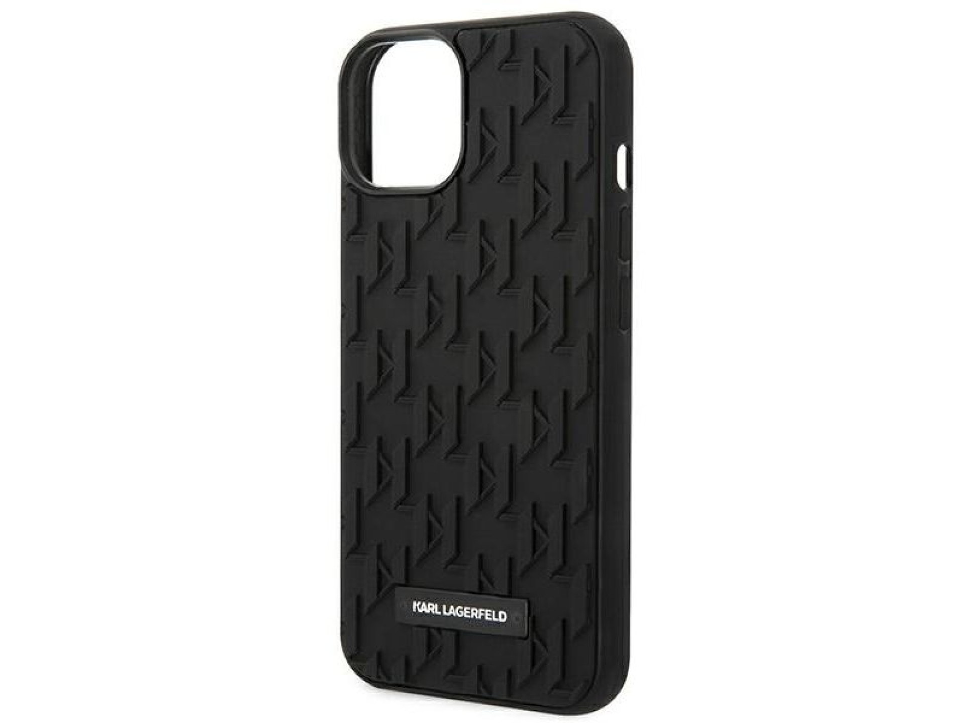 Funda con monograma 3D de Karl Lagerfeld para iPhone 14 Plus - Negra