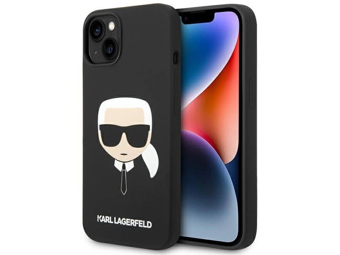 Karl Lagerfeld KLHCP14MSLKHBK iPhone 14 Plus 6.7 "hardcase black / black Silicone Karl`s Head