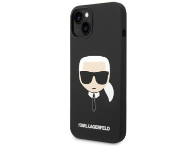 Karl Lagerfeld KLHCP14MSLKHBK iPhone 14 Plus 6.7 "hardcase black / black Silicone Karl`s Head Karl Lagerfeld KLHCP14MSLKHBK iPhone 14 Plus 6.7 "hardcase black / black Silicone Karl`s Head