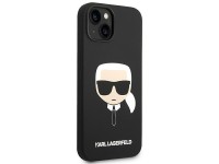 Karl Lagerfeld KLHCP14MSLKHBK iPhone 14 Plus 6.7 "hardcase black / black Silicone Karl`s Head Karl Lagerfeld KLHCP14MSLKHBK iPhone 14 Plus 6.7 "hardcase black / black Silicone Karl`s Head