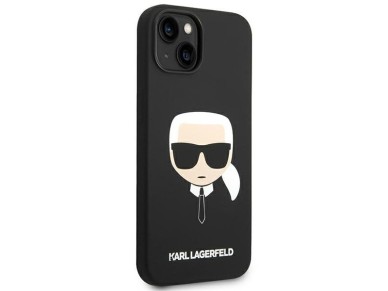 Karl Lagerfeld KLHCP14MSLKHBK iPhone 14 Plus 6.7 "hardcase black / black Silicone Karl`s Head Karl Lagerfeld KLHCP14MSLKHBK iPhone 14 Plus 6.7 "hardcase black / black Silicone Karl`s Head