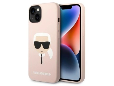 Funda rígida rosa/rosa de silicona Karl's Head para iPhone 14 Plus de 6,7 pulgadas de Karl Lagerfeld Funda rígida rosa/rosa de silicona Karl's Head para iPhone 14 Plus de 6,7 pulgadas de Karl Lagerfeld