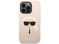 Karl Lagerfeld KLHCP14LSLKHLP iPhone 14 Pro 6.1 "capa rígida rosa / silicone rosa com a cabeça de Ka Karl Lagerfeld KLHCP14LSLKHLP iPhone 14 Pro 6.1 "capa rígida rosa / silicone rosa com a cabeça de Ka