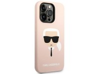 Capa rígida rosa Karl Lagerfeld KLHCP14XSLKHLP para iPhone 14 Pro Max 6.7" com silicone rosa e a cab Capa rígida rosa Karl Lagerfeld KLHCP14XSLKHLP para iPhone 14 Pro Max 6.7" com silicone rosa e a cab