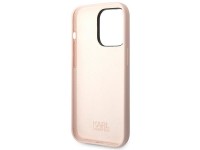 Capa rígida rosa Karl Lagerfeld KLHCP14XSLKHLP para iPhone 14 Pro Max 6.7" com silicone rosa e a cab Capa rígida rosa Karl Lagerfeld KLHCP14XSLKHLP para iPhone 14 Pro Max 6.7" com silicone rosa e a cab