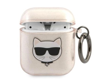 Karl Lagerfeld Glitter Choupette Case for AirPods 1 / 2 - Gold Karl Lagerfeld Glitter Choupette Case for AirPods 1 / 2 - Gold