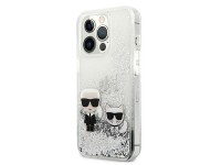 Funda Karl&Choupette de Karl Lagerfeld Liquid Glitter para iPhone 13 Pro / 13 de 6,1" - plateada Funda Karl&Choupette de Karl Lagerfeld Liquid Glitter para iPhone 13 Pro / 13 de 6,1" - plateada