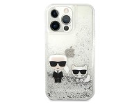 Funda Karl&Choupette de Karl Lagerfeld Liquid Glitter para iPhone 13 Pro / 13 de 6,1" - plateada Funda Karl&Choupette de Karl Lagerfeld Liquid Glitter para iPhone 13 Pro / 13 de 6,1" - plateada