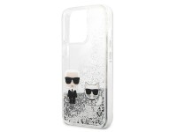 Funda Karl&Choupette con purpurina líquida de Karl Lagerfeld para iPhone 13 Pro Max de 6,7" - platea Funda Karl&Choupette con purpurina líquida de Karl Lagerfeld para iPhone 13 Pro Max de 6,7" - platea