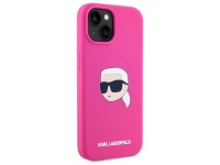 Funda rígida de silicona Karl Lagerfeld KLHMP15SSKHPPLF para iPhone 15 de 6,1" color fucsia/fuschia, Funda rígida de silicona Karl Lagerfeld KLHMP15SSKHPPLF para iPhone 15 de 6,1" color fucsia/fuschia,