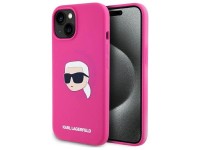Funda rígida de silicona Karl Lagerfeld KLHMP15SSKHPPLF para iPhone 15 de 6,1" color fucsia/fuschia, Funda rígida de silicona Karl Lagerfeld KLHMP15SSKHPPLF para iPhone 15 de 6,1" color fucsia/fuschia,