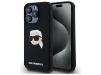 Capa rígida de silicone com estampa da cabeça de Karl Lagerfeld KLHMP15LSKHPPLK para iPhone 15 Pro 6 Capa rígida de silicone com estampa da cabeça de Karl Lagerfeld KLHMP15LSKHPPLK para iPhone 15 Pro 6