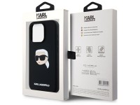 Capa rígida de silicone com estampa da cabeça de Karl Lagerfeld KLHMP15LSKHPPLK para iPhone 15 Pro 6 Capa rígida de silicone com estampa da cabeça de Karl Lagerfeld KLHMP15LSKHPPLK para iPhone 15 Pro 6