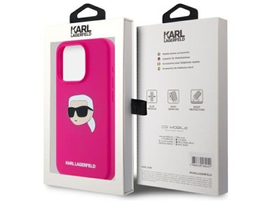 Karl Lagerfeld KLHMP15XSKHPPLF iPhone 15 Pro Max 6.7" fuchsia/fuschia hardcase Silicone Karl Head Pr Karl Lagerfeld KLHMP15XSKHPPLF iPhone 15 Pro Max 6.7" fuchsia/fuschia hardcase Silicone Karl Head Pr