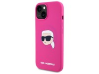 Funda rígida de silicona Karl Lagerfeld KLHMP15SSKHPPLF para iPhone 15 de 6,1" color fucsia/fuschia, Funda rígida de silicona Karl Lagerfeld KLHMP15SSKHPPLF para iPhone 15 de 6,1" color fucsia/fuschia,