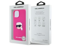 Funda rígida de silicona Karl Lagerfeld KLHMP15SSKHPPLF para iPhone 15 de 6,1" color fucsia/fuschia, Funda rígida de silicona Karl Lagerfeld KLHMP15SSKHPPLF para iPhone 15 de 6,1" color fucsia/fuschia,
