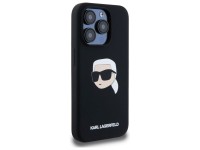 Capa rígida de silicone com estampa da cabeça de Karl Lagerfeld KLHMP15LSKHPPLK para iPhone 15 Pro 6 Capa rígida de silicone com estampa da cabeça de Karl Lagerfeld KLHMP15LSKHPPLK para iPhone 15 Pro 6