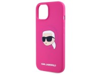Funda rígida de silicona Karl Lagerfeld KLHMP15SSKHPPLF para iPhone 15 de 6,1" color fucsia/fuschia, Funda rígida de silicona Karl Lagerfeld KLHMP15SSKHPPLF para iPhone 15 de 6,1" color fucsia/fuschia,