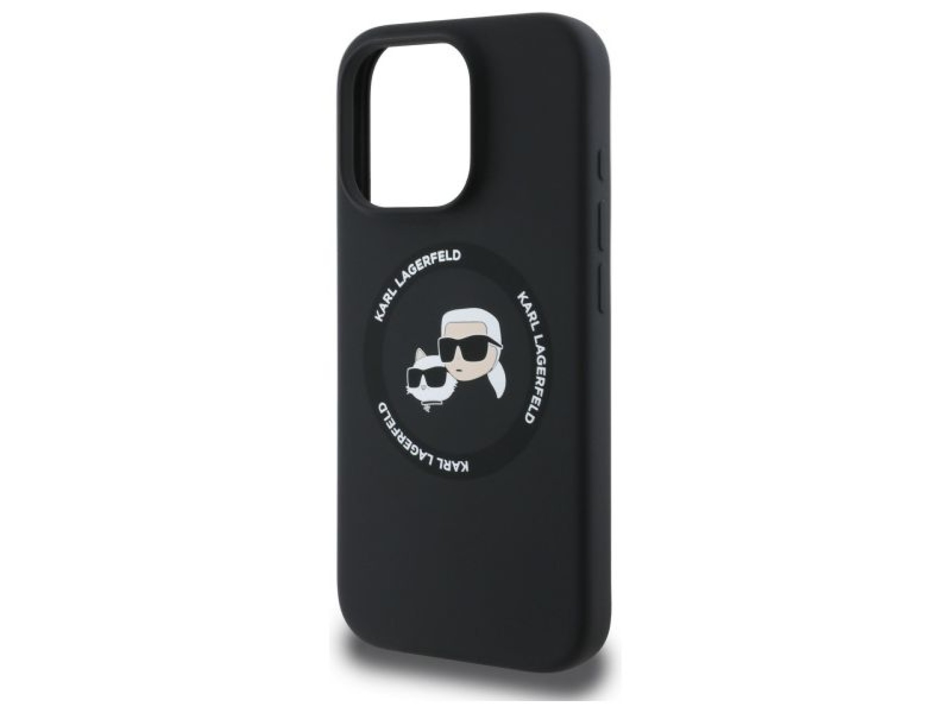 Funda rígida negra/negra Karl Lagerfeld KLHMP16XSKCHTCK para iPhone 16 Pro Max de 6,9