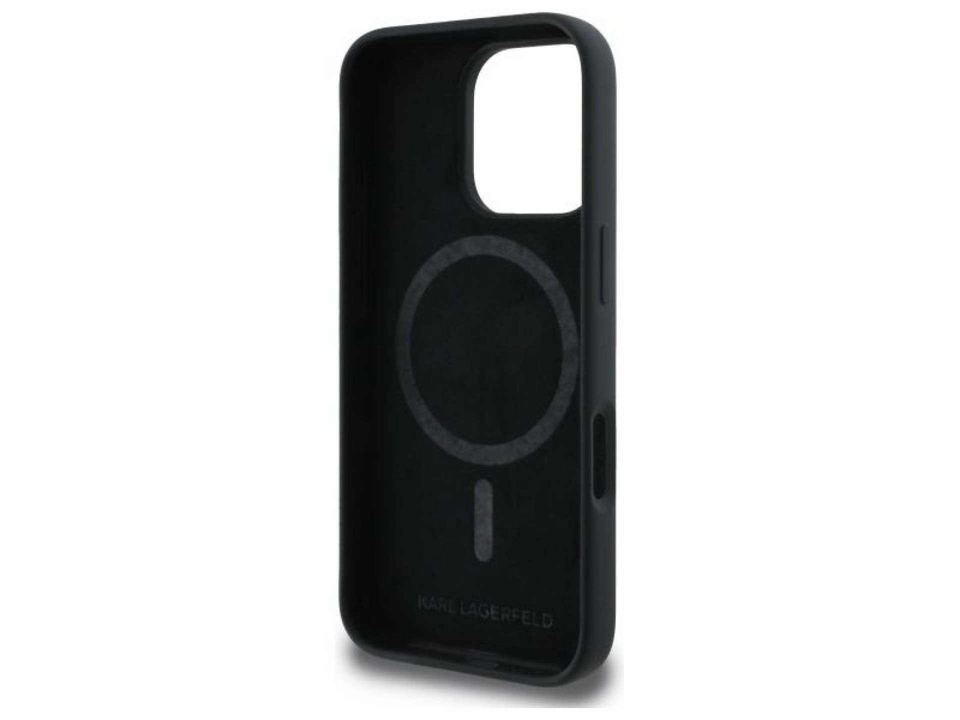 Funda rígida negra/negra Karl Lagerfeld KLHMP16XSKCHTCK para iPhone 16 Pro Max de 6,9