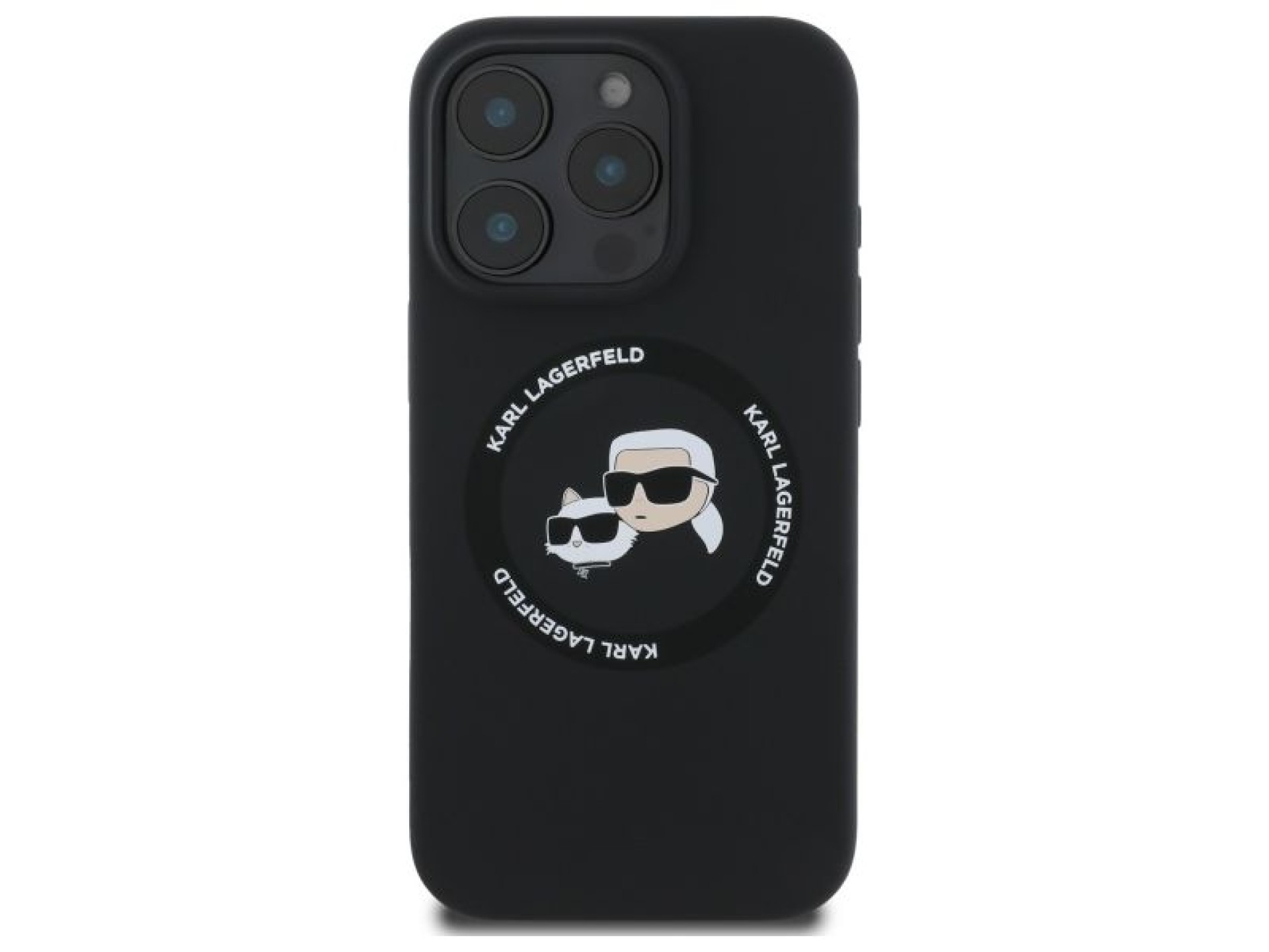 Funda rígida negra/negra Karl Lagerfeld KLHMP16XSKCHTCK para iPhone 16 Pro Max de 6,9