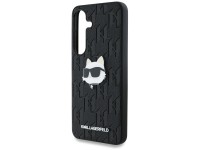 Capa para Samsung Galaxy S25 em couro com monograma Karl Lagerfeld e broche com o logo da Choupette Capa para Samsung Galaxy S25 em couro com monograma Karl Lagerfeld e broche com o logo da Choupette