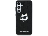 Capa para Samsung Galaxy S25 em couro com monograma Karl Lagerfeld e broche com o logo da Choupette Capa para Samsung Galaxy S25 em couro com monograma Karl Lagerfeld e broche com o logo da Choupette