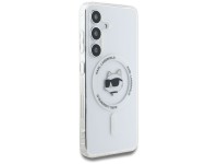 Funda Karl Lagerfeld Button Choupette Head con logo impreso MagSafe para Samsung Galaxy S25 blanca Funda Karl Lagerfeld Button Choupette Head con logo impreso MagSafe para Samsung Galaxy S25 blanca
